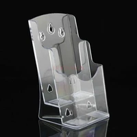 a6 two layer transparent information rack acrylic desktop storage box two layer publicity rack bank access rack