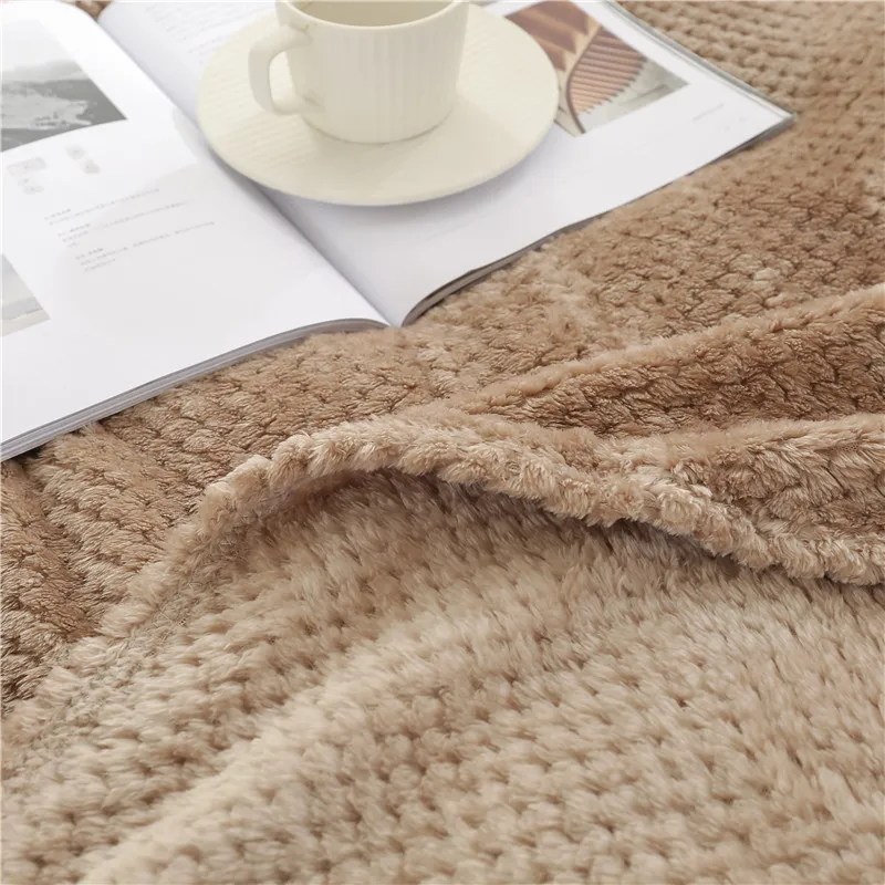 Мягкое теплое зимнее одеяло MIDSUM для кровати однотонное розовое синее Коралловое