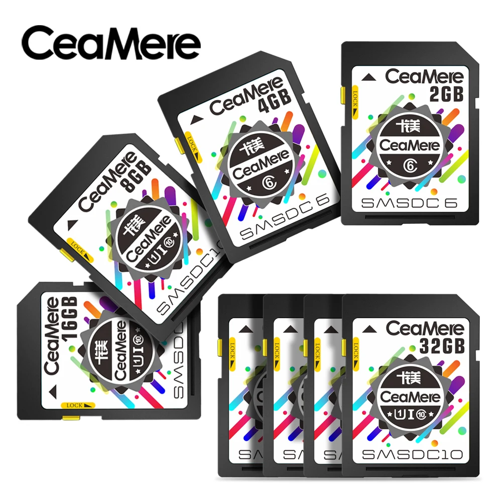 CeaMere оригинальный sd-карта 128 Гб 64 ГБ 32 оперативной памяти 16 встроенной 8 XC HC