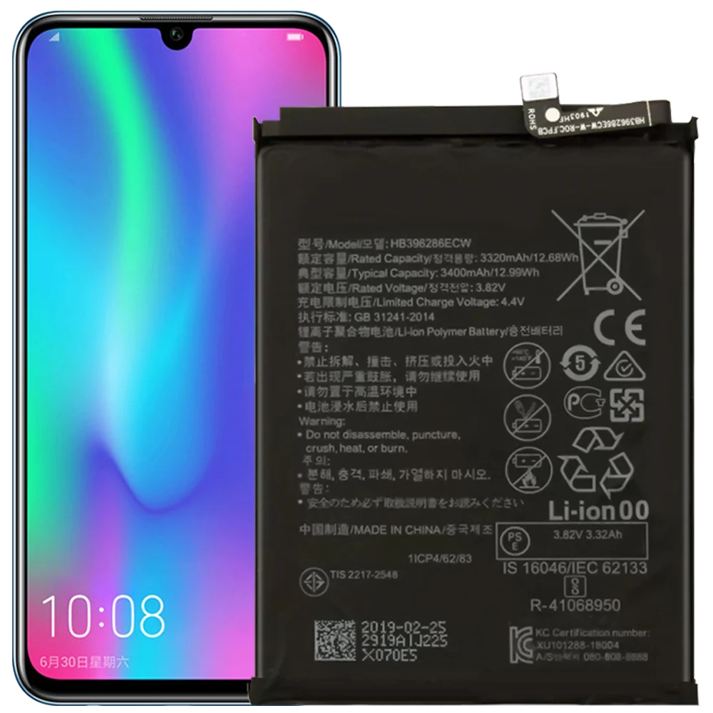 

HB396286ECW Аккумулятор для Huawei Honor 10 Lite HRY-LX2 HRY-LX1 AL00 Запасная часть