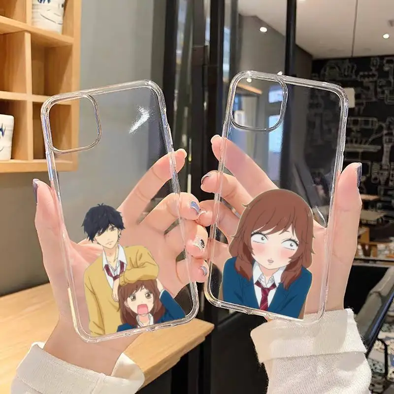 

Ao Haru Ride Love anime Phone Case Transparent for iPhone 7 8 11 12 13 mini pro X XS XR MAX Plus