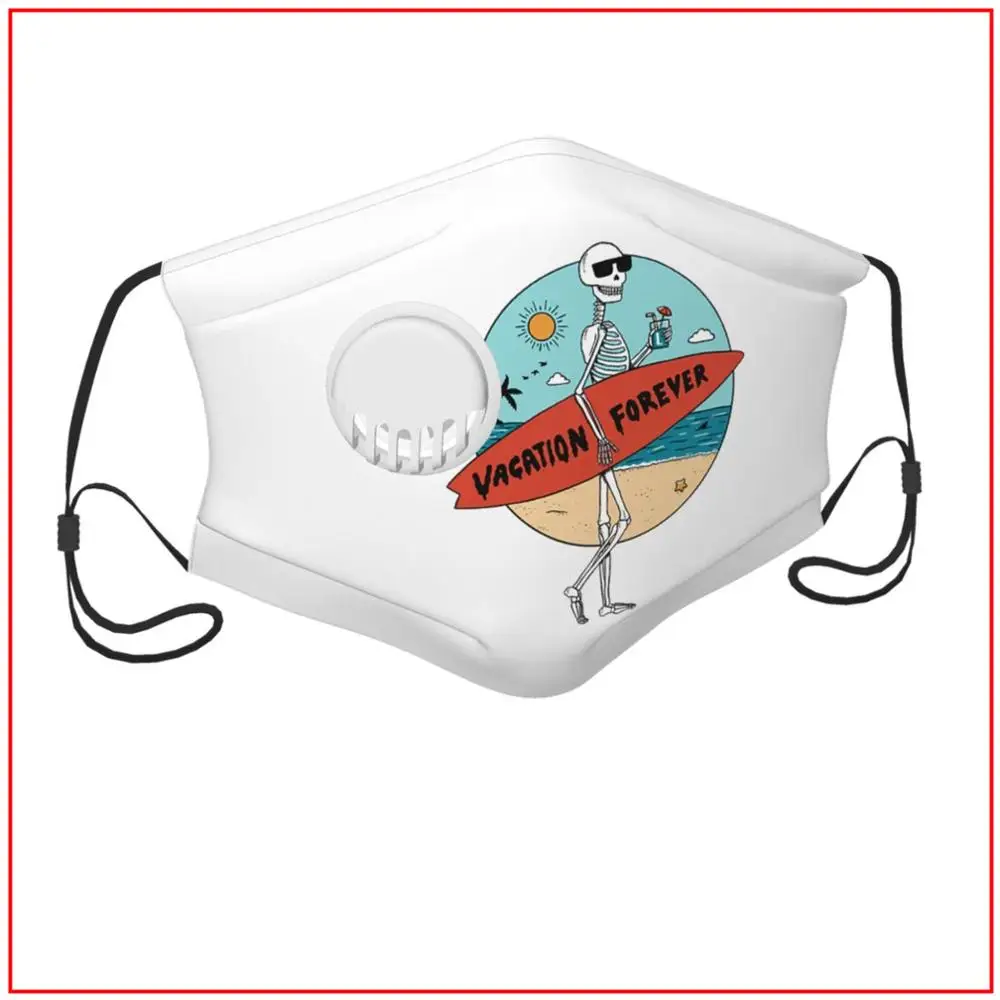 

Маска многоразовая моющаяся для лица, маска для лица с черепом для серфинга, отпуска навсегда для детей, мужчин и женщин, маска для лица с защ...