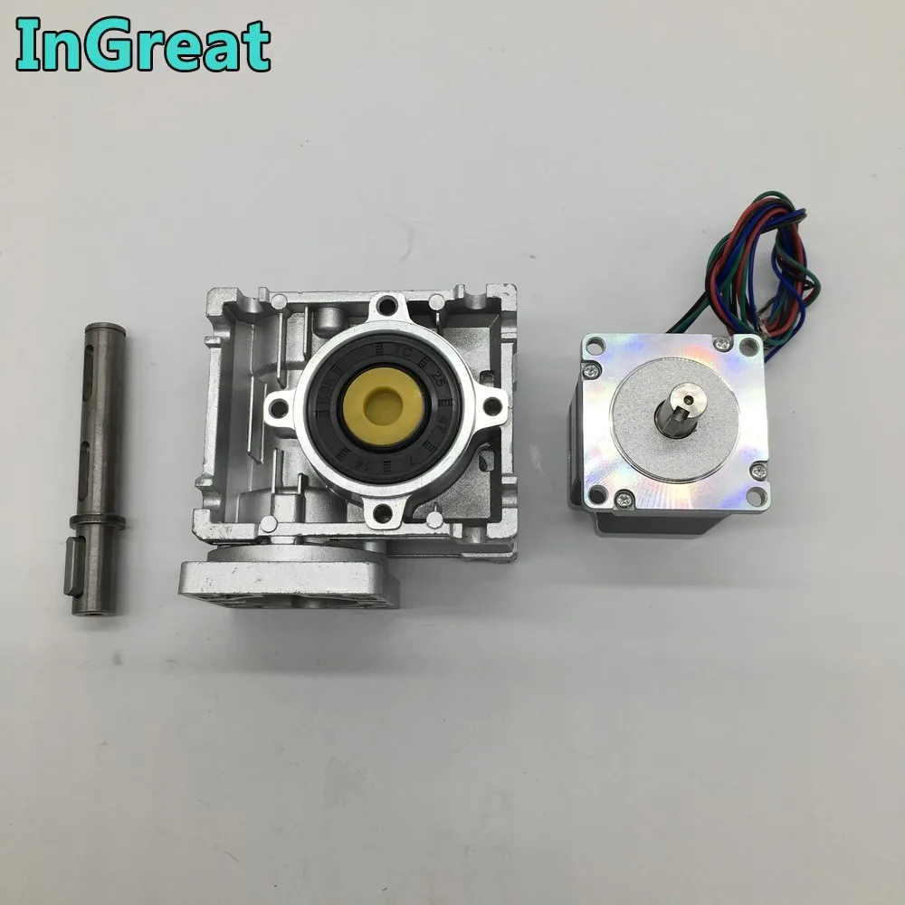 Коэффициент 20:1 турбинный червячный редуктор RV030 скорости с шаговым двигателем