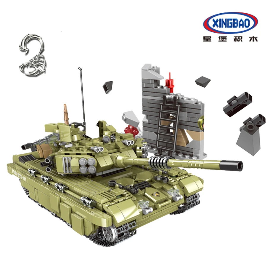 Xingbao 06015 Новая военная битва WW2 серия 1386 шт Scopio модель танка Тигр Набор строительных блоков кирпичи развивающие игрушки для мальчика