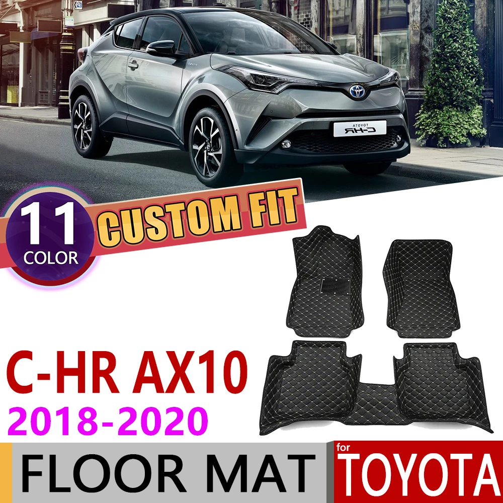 Кожаные автомобильные коврики на заказ для Toyota C HR AX10 AX 10 2018 2019 2020 CHR CH R 5 мест