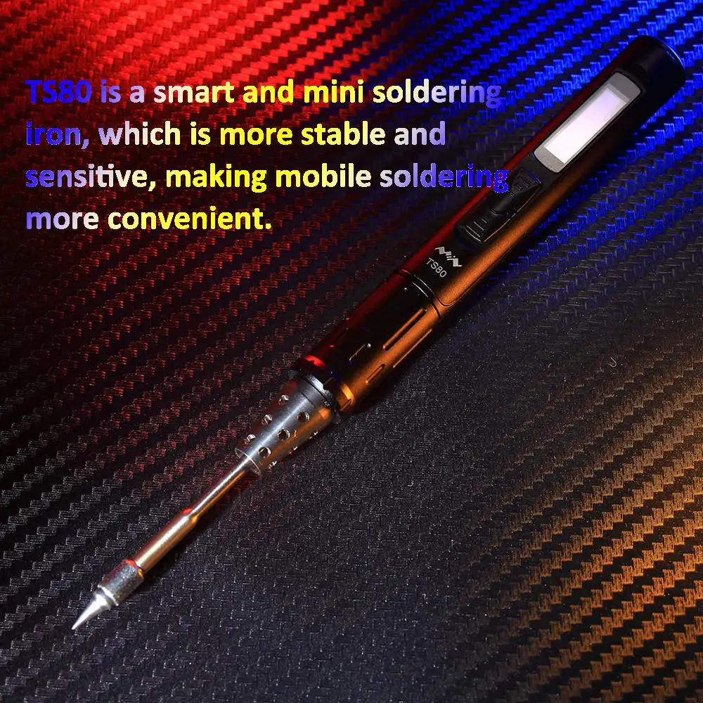 Новый мини TS80 умный Электрический паяльник станция цифровой OLED дисплей USB Type-C