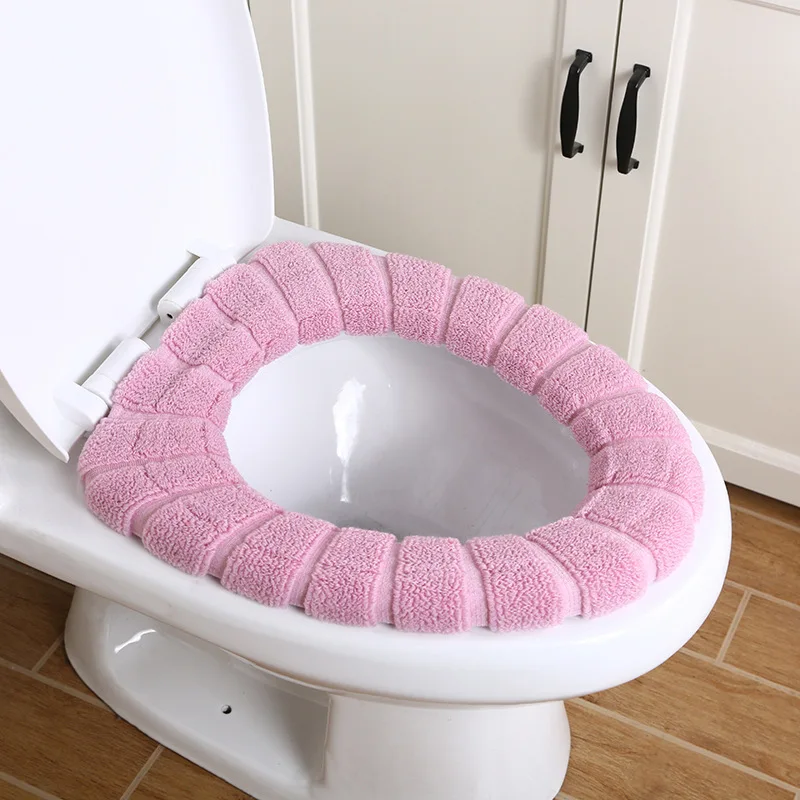 

Toilet Seat Cover Warm Soft Acrylic Washable Mat Home Decor Closestool Mat Seat Case Toilet Lid Cover Accessories Bathroom Home