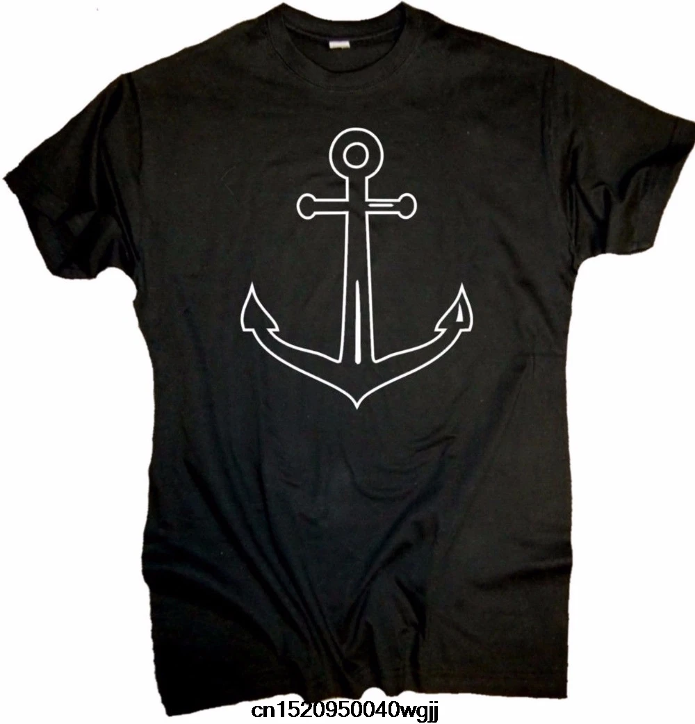 Мужская футболка модные мужские футболки Матросская команда якорь старая школа