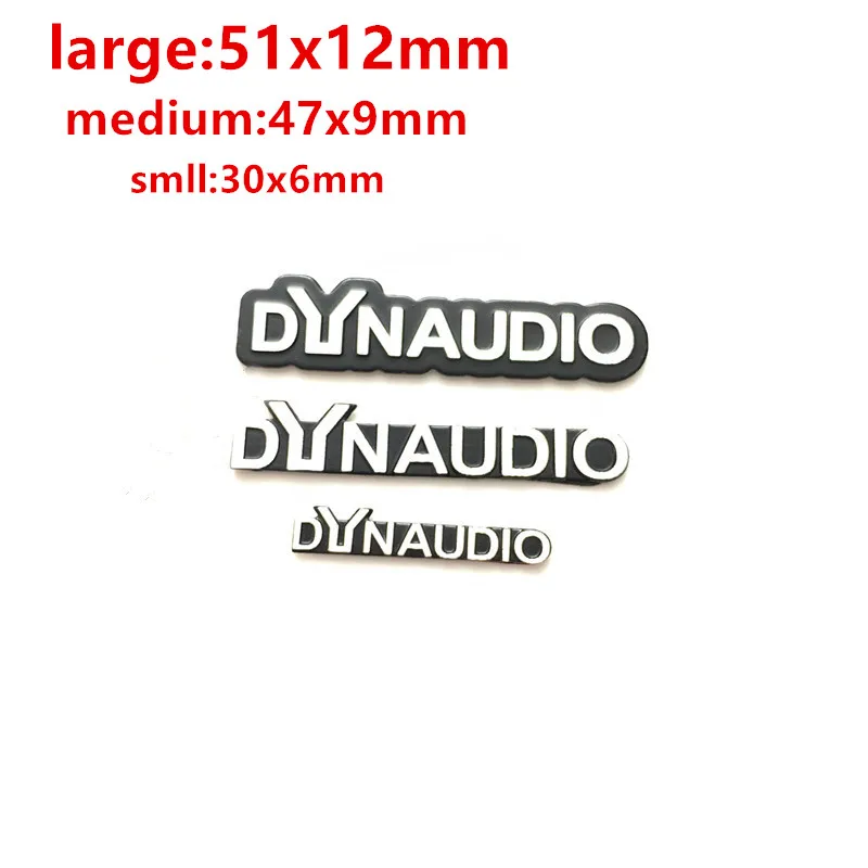 4х динамик DYNAUDIO алюминиевая 3D наклейка труба гудок звуковые буквы наклейки