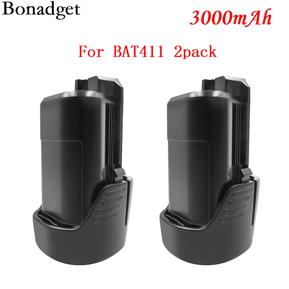 Bonadget 3000 мА/ч 10 8 В Li Ion BAT411 Перезаряжаемые Батарея для BOSCH BAT412A BAT413A D 70745GOP 2607336013 2607336014