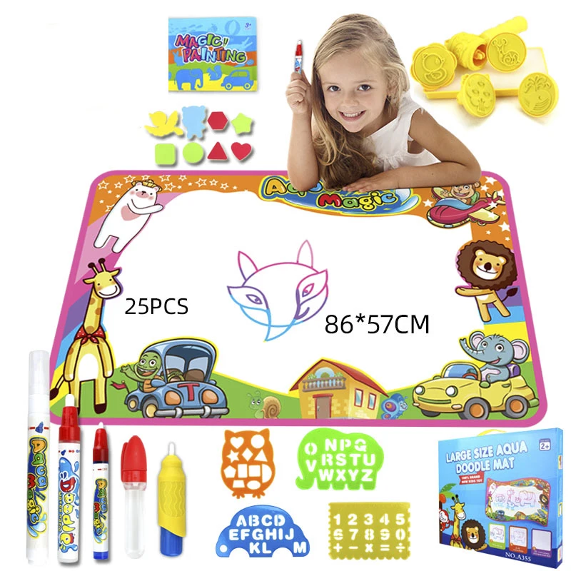 

Big Size Magic Water Drawing Mat Toy Graffiti Mat Set Painting Board DIY Drawing Carpet Educational Toys for Children Kids Gifts
