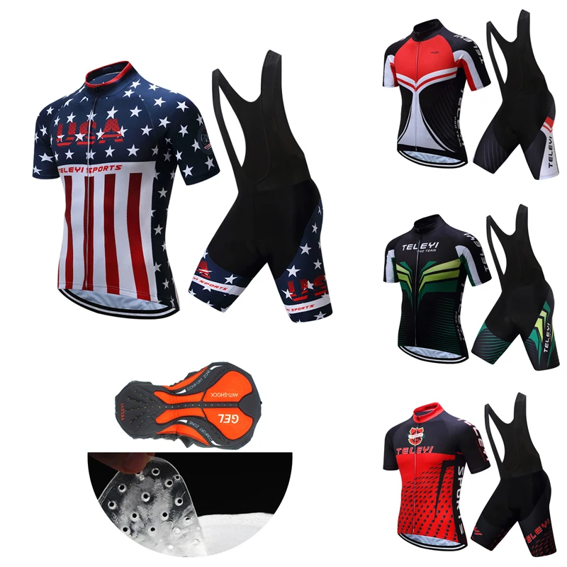 

Summer Lycra Cycling Clothing Men Sport Suit 2022 Road Bike Jersey Set BIB Shorts Male Bicycle Clothes Uniform Kit Pro Skinsuit
