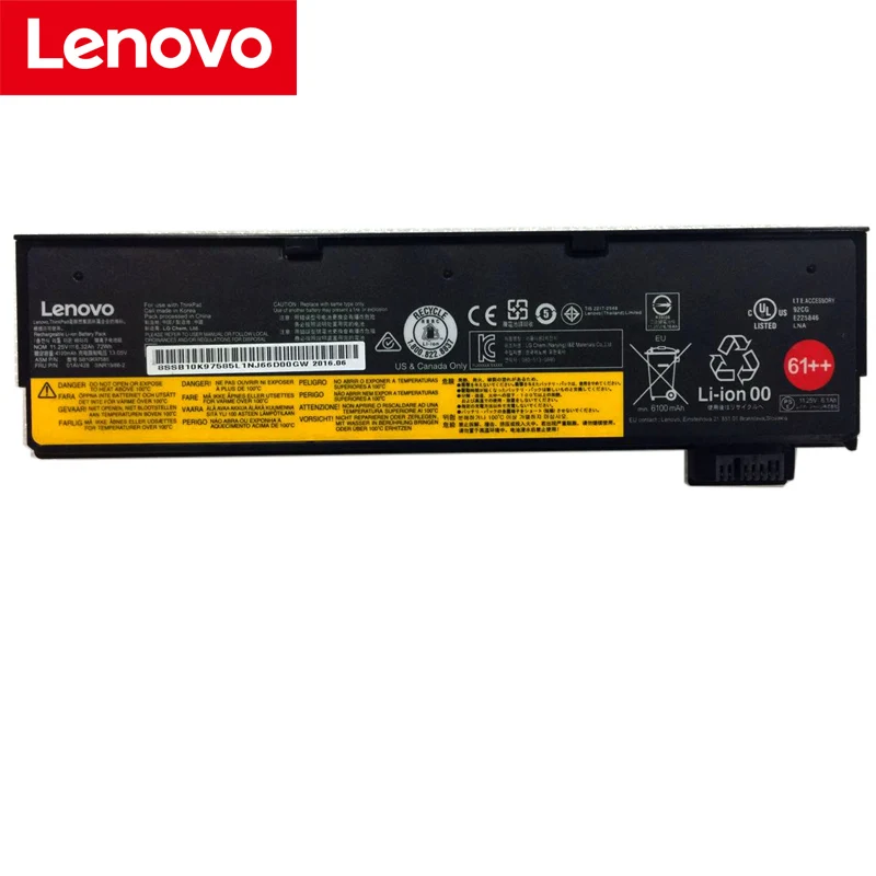 Оригинальный аккумулятор для ноутбука Lenovo ThinkPad T470 T480 T570 T580 P51S P52S 61 ++ 01AV423 01AV424 01AV425