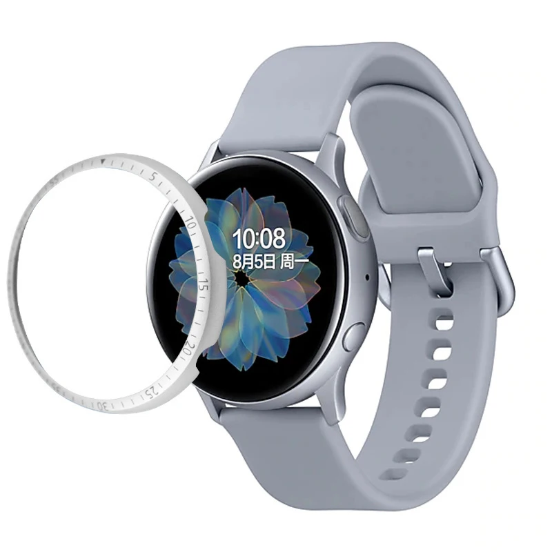 

Metel Bezel Ring For Samsung Galaxy Watch active 2 44mm 40mm Case Adhesive bezel Cover Accessories galaxy active2 40 44 mm