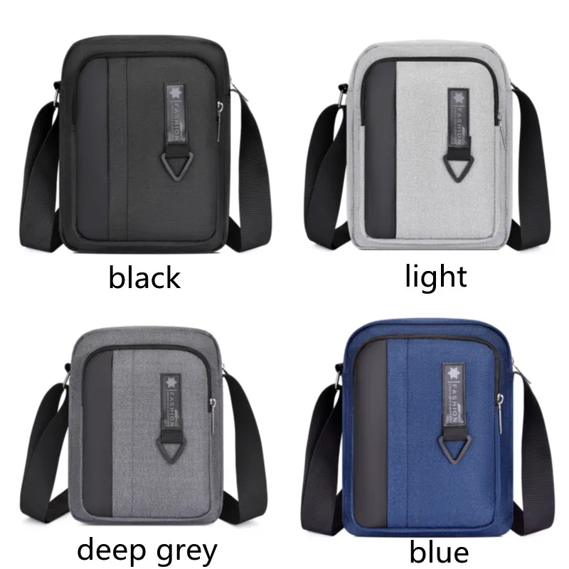 Men Oxford Crossbody Bags Travel Casual Good Qualtiy Outdoor Handbag Travel School Retro Tote Zipper Messenger Bag Shoulder Bag