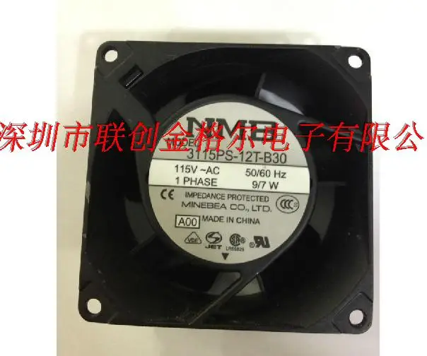 

BRAND NEW 3115PS-12T-B30 -A00 AC115V ORIGINAL JAPAN 80*80*38 ALUMINIUM FRAME IMPORT FAN FANS