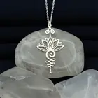 Новинка 2021, модное ожерелье в виде лотоса, украшение, подарок для женщин, ожерелье для йоги