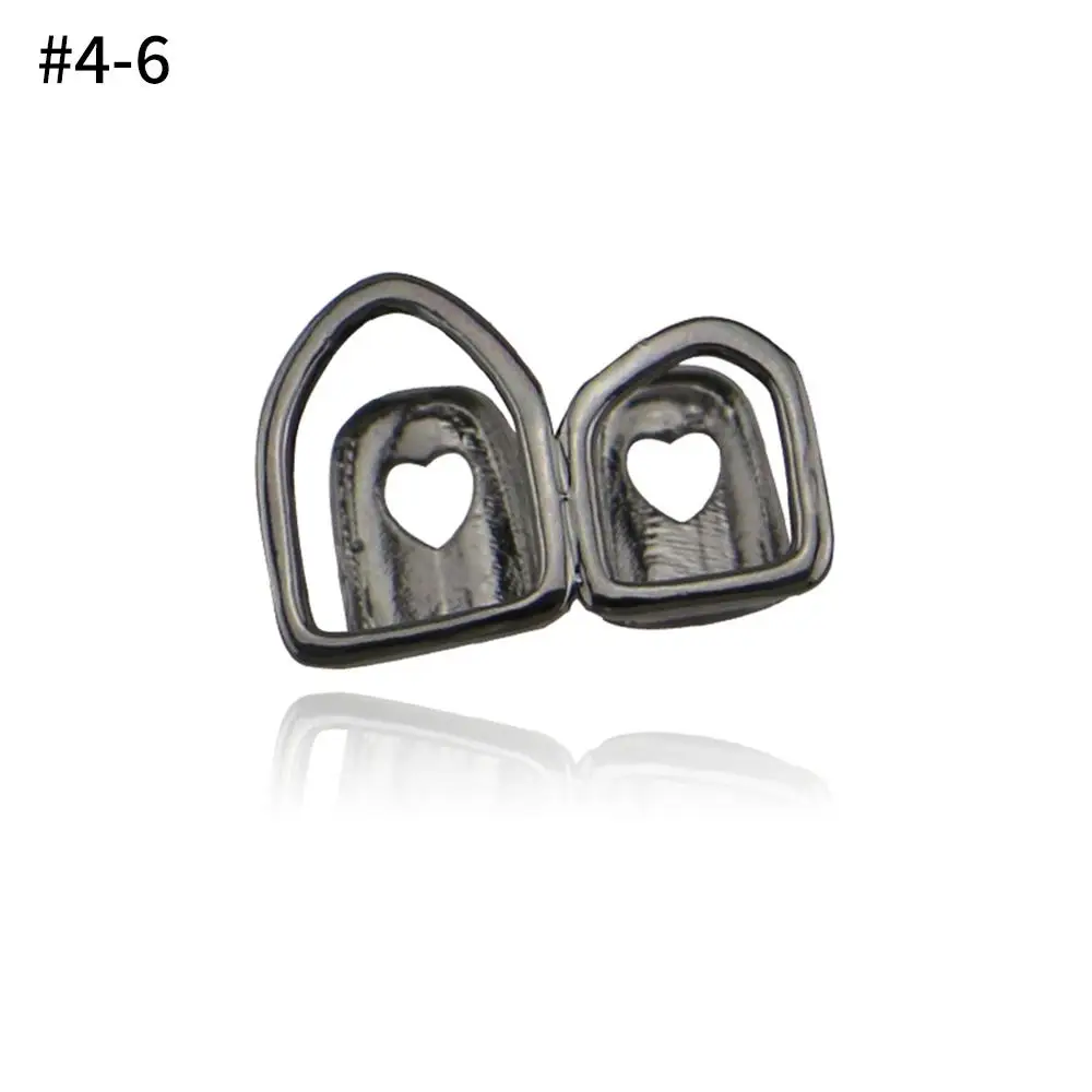 Punk Gold Silver Teeth Grillz Top Bottom Grills Dental Mouth Teeth Caps Cosplay Party Tooth Rapper Jewelry Gift Hip Hop - Окраска металла: Black6
