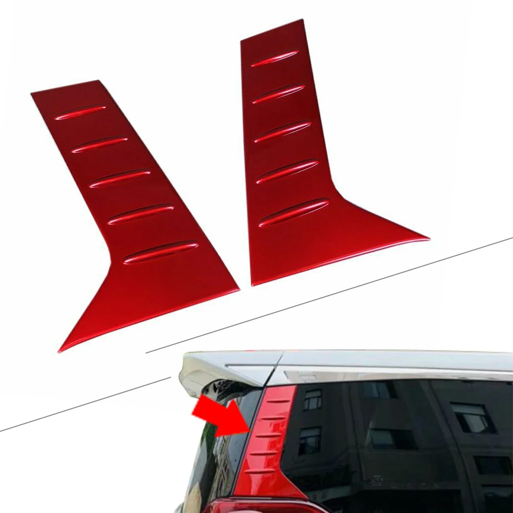 For Toyota Alphard Vellfire 2016 2017 2018 2019 Red Auto C-Pillar Molding Cover Trims ABS Plastic 2Pcs