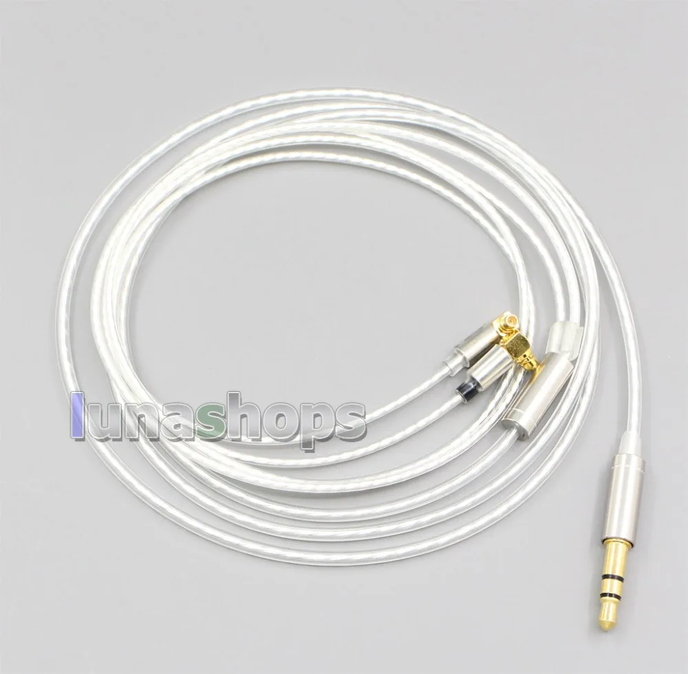 LN006521 7N посеребренный 90 градусов L форма MMCX кабель для наушников Etymotic ER4 XR SR ER4SR ER4XR