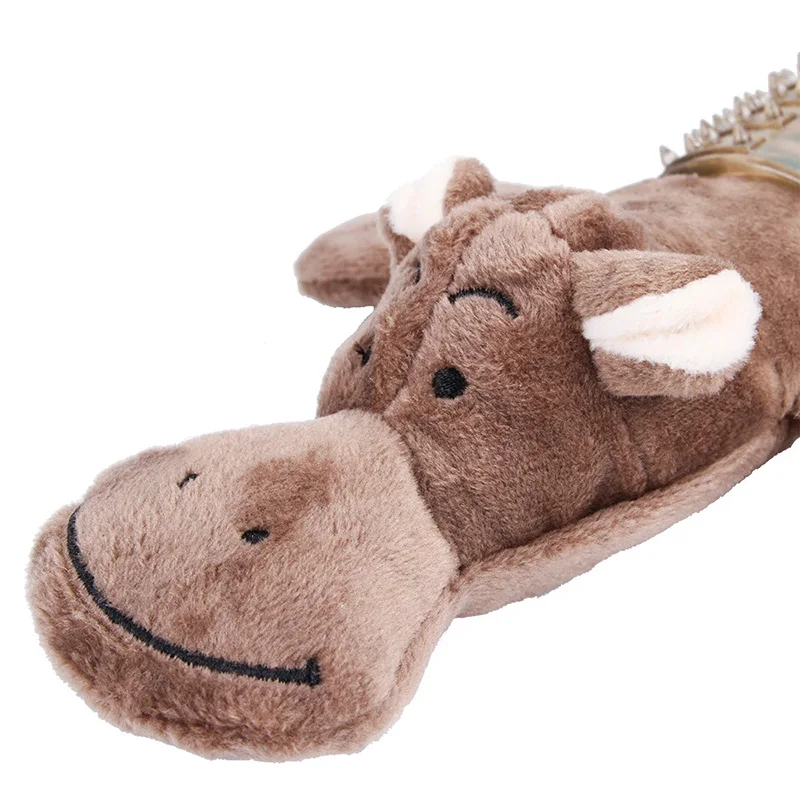 

pawstrip 30cm Long Dog Chew Toys Soft Plush Dog Toys Bite Resistant Puppy Squeaky Toys Teeth Cleaning Training Pet Toys For Dogs