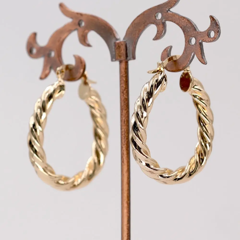 Винтажные серьги-кольца для женщин золотистые Роскошные серьги с узором металлические геометрические серьги модные ювелирные украшения в подарок