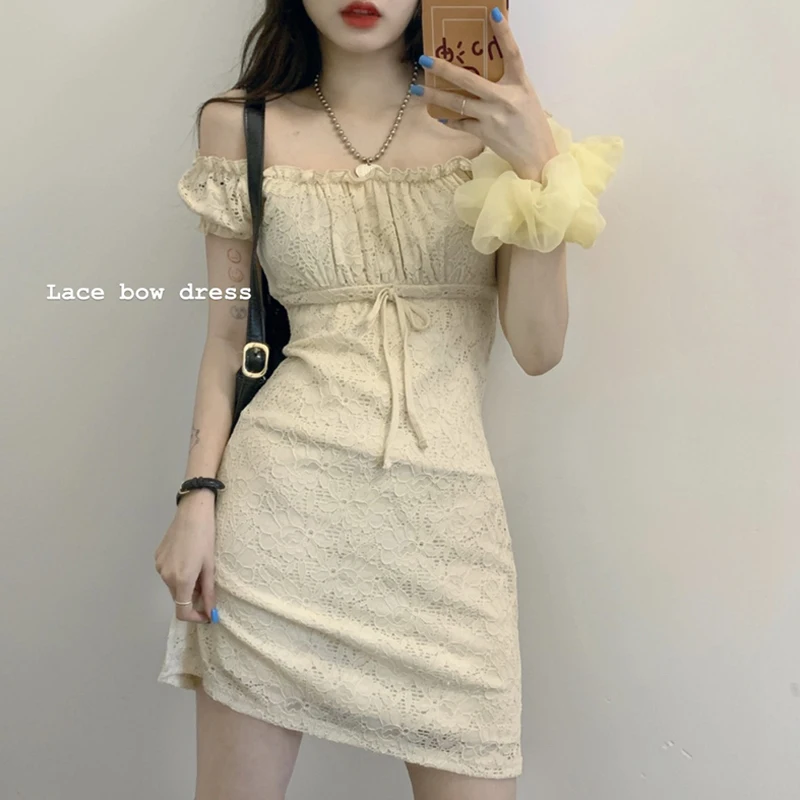Летнее платье LUZUZI 2020 винтажное повседневное кружевное в стиле бохо мини-платье с