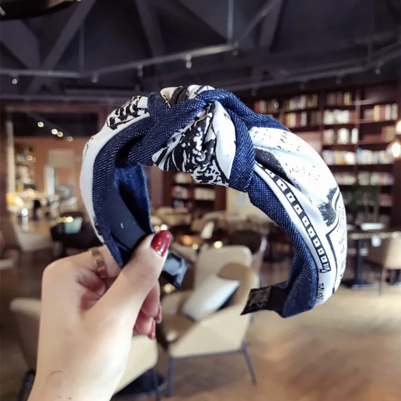 Обруч для волос с узлом в корейском ретро-стиле |