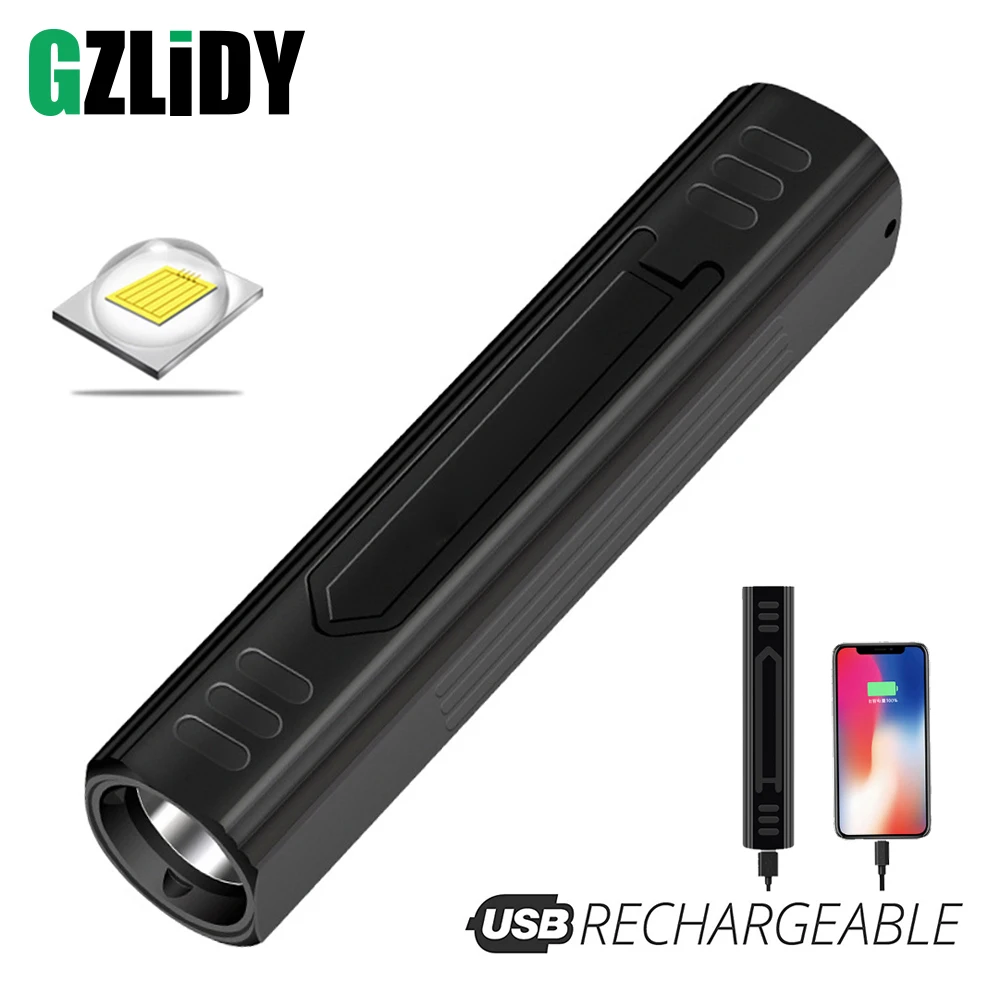 Портативный светодиодный фонарик T6 суперъяркий фонарь с функцией ввода и вывода