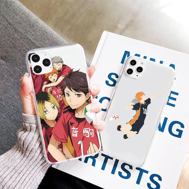 

Haikyuu Phone Case Transparent Clear for iPhone 11 12 mini pro XS MAX 7 8 6 6S Plus X 5S SE 2020 XR