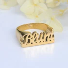 Новинка 2021 кольцо с именем на заказ 3D Ручная работа технология Высокое качество нержавеющая сталь рок большое кольцо для мужчинженщин мужчин очаровательный подарок