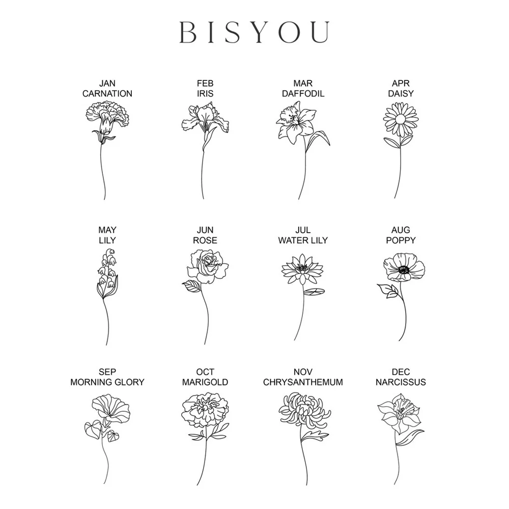 Custom Name Bracelet Stainless Steel Personalized Name With Birthday Flower Nameplate Bracelet Jewelry For Women Birthday Gift