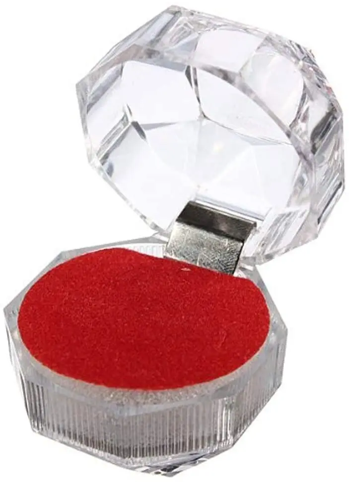 10 шт акриловые прозрачные кольца серьги коробка для хранения ювелирных изделий