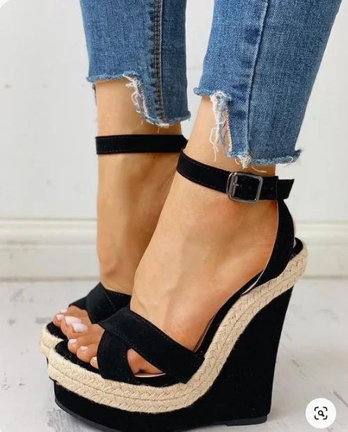 

Super High Peep Toe Gladiator Wedges Sandals Cover Heel Platform Ladies Sandals Fashion Summer Women Shoes Size 35-42 Sandalias