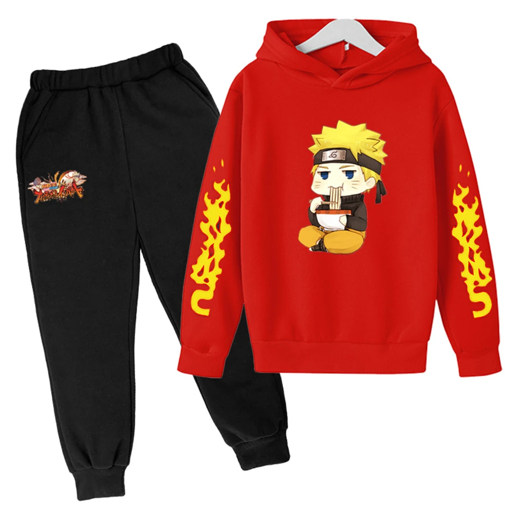 

Narutos Sweatshirt Kids Boys Clothing Sets Cartoon Kakashi Baby Clothes Girls Hoodies and Pants Children Cotton Suit наруто
