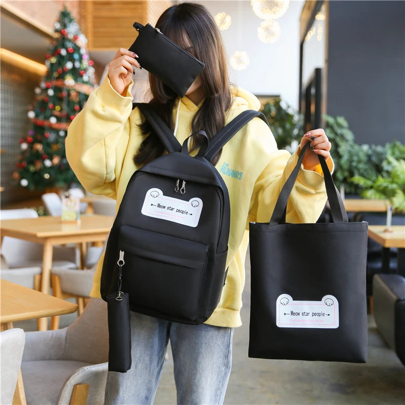 Хит продаж 4 шт./компл. детская школьная сумка студенческие рюкзаки для