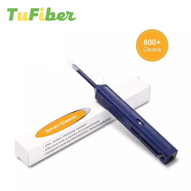 Free Shipping 2Pcs/Lot LC/SC/FC/ST One Touch Cleaning Tool 1.25mm and 2.5mm Cleaning Pen 800 Cleaning Fiber Optic Cleaner