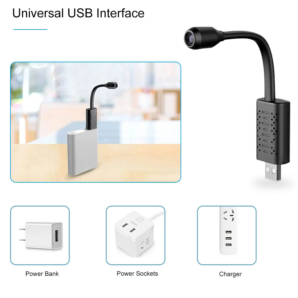 Мини Wi-Fi-камера с USB-интерфейсом HD 1080P 360 градусов | Электроника