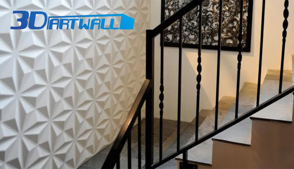 3DARTWALL ПВХ 3D модные декоративные стеновые панели белая текстурированная настенная плитка звездный стиль 19," x 19,7"(12 ПАК