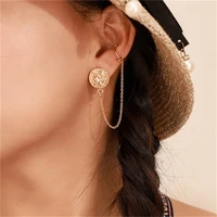 popular head u type earings gold metal alloy long chain drop earings for women bohemia jewelry gifts