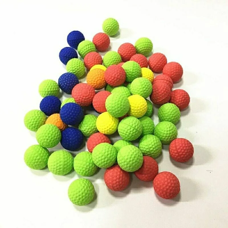 

100PCS Yellow Blue Rounds Foam Ammo Refill Replace Bullet Balls for Kids Boys Toys Compatible Nerf Rival Blasters Apollo Bullets