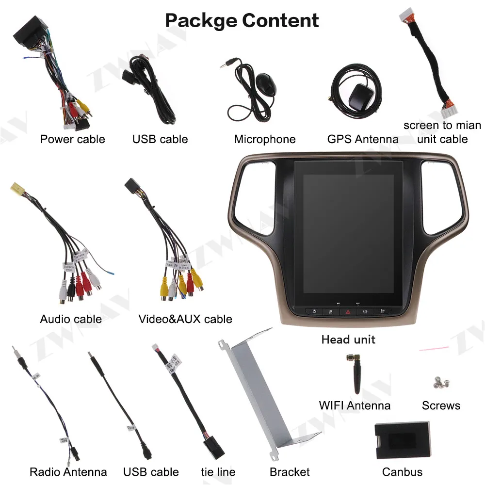 Автомобильный мультимедийный плеер в стиле Tesla вертикальный экран Android 9 0 для JEEP