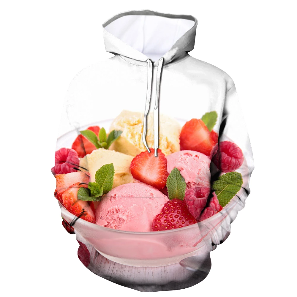 Фруктовый салат с 3d принтом Толстовка Забавный человек/женщины еда толстовка