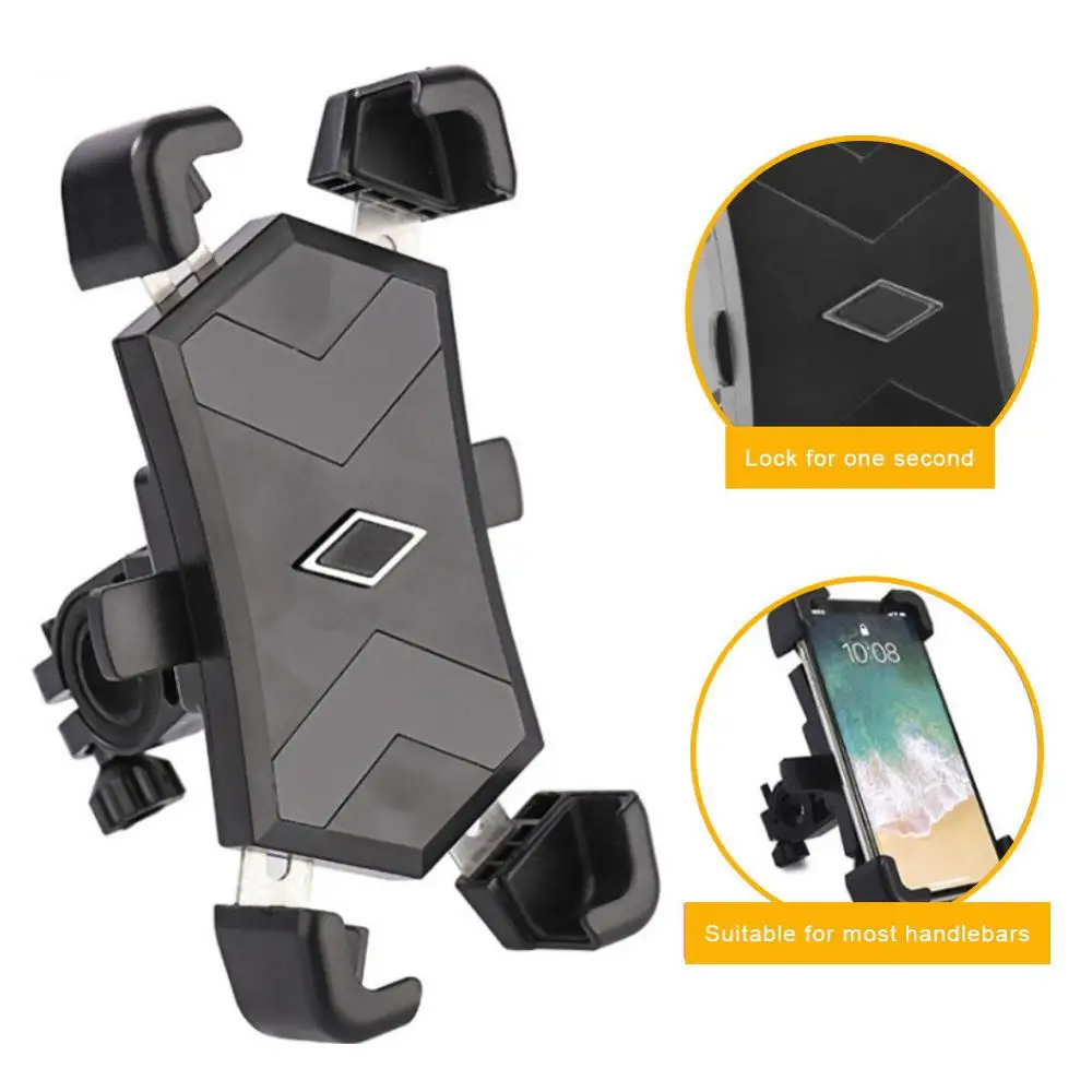 

Mobile Phone Holder Mount Bicycle Handlebar Aluminum Alloy Bracket Moto Outdoor Riding Handlebarfor Navigation Fixed Bracket