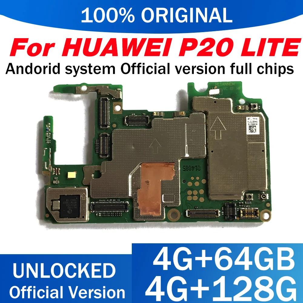 Материнская плата для Huawei P20 LITE разблокированная 64/100%/128 ГБ с полным чипом