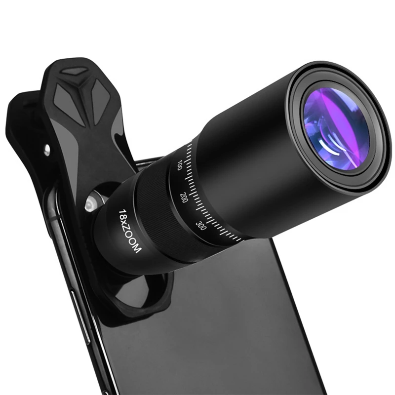

Phone Camera Lens, Phone Telephoto Camera Lens,18X Telephoto with Tripod & Remote Shutter for iPhone,Samsung Smartphone