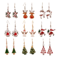 new 2020 fashion christmas earrings bell green christmas tree studs earring for women girls party accessories jewelry gifts