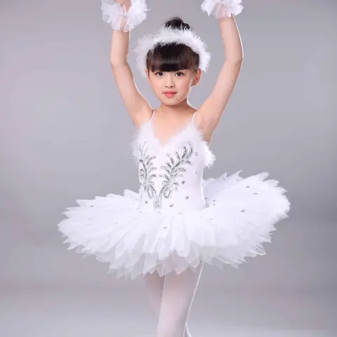 Профессиональный Балетный костюм, белый балетный костюм