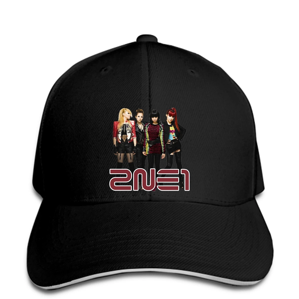 2NE1 простая бейсбольная кепка белого цвета CL Minzy Dara Bom. kpop to anyone tee snapback