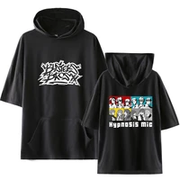 hypnosis mic anime fashion prints hooded t shirts womenmen summer short sleeve tshirts hot sale casual streetwear clothes